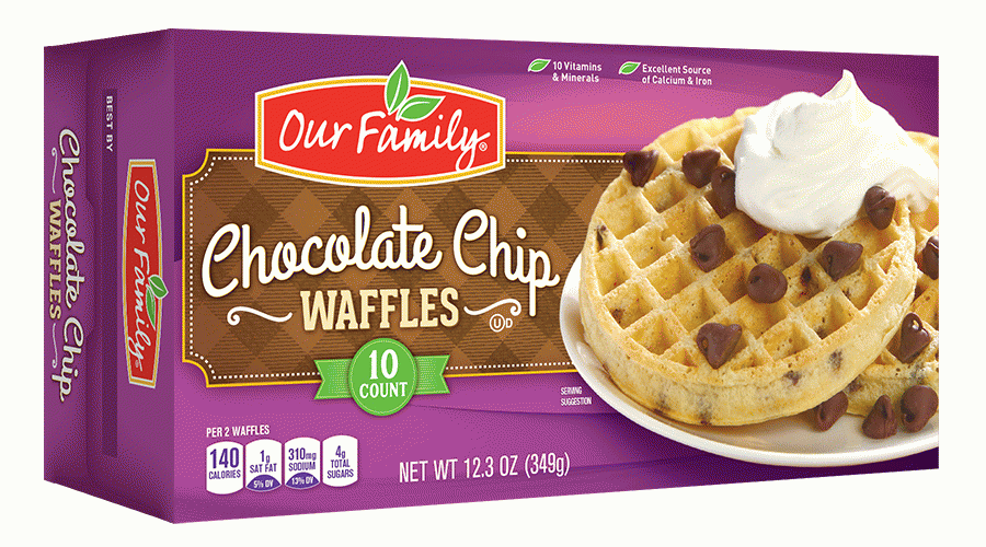 Our Family  waffles chocolate chip flavor, 10-count Full-Size Picture